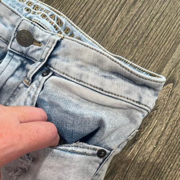 American Eagle Mens Straight Jeans Extreme Flex Distressed Ligh Wash Size 29x30 - Picture 4 of 11